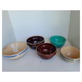 Lot of Stoneware Bowls 7 - 9 inch