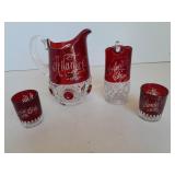 Ruby Flash Souvenir Shot Glass Pitchers