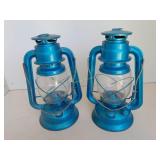 Pair V & O Barn Oil Lanterns