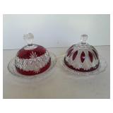 Ruby Flash Butter Dishes