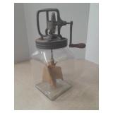 Vintage Glass Butter Churn. 4 Qt.