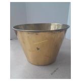 Brass Bucket. 9 In Tall 12 In Diameter.