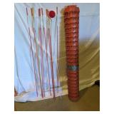 fiberglass marking stakes and safety fence