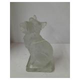 Glass Scottie Dog. 8 In Tall
