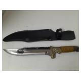 Sheath Knife with Metal Bird Head Handle