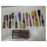 Large Lot Wood Chisels