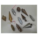 Lot of Plumbers Bobs, Brass Iron & Others