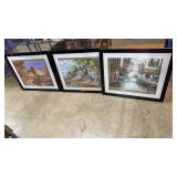 3 Paint by Number Prints  16 x 20