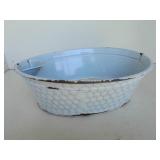 Antique Enamel Tub w/soap holder