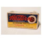 WESTERN BULLSEYE SEALED FULL BOX 38 SPECIAL 1940S
