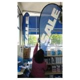 What is the description outdoor sale banner sold