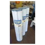 3 Unicel pool filter 5 and 1/4 by 23 and 1/4 in c