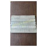 5 solid cast brass pool ladder treads. One has 5 solid cast brass pool ladder treads. One has