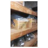 Four Shelves Of Electrical Parts. Capacitors Four Shelves Of Electrical Parts. Capacitors