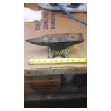 Small anvil. 9 and 1/4 inches tip to tail, 4 in Small anvil. 9 and 1/4 inches tip to tail, 4 in