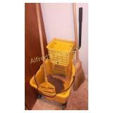 Plastic Mop Bucket With Mop, Squeegee And Broom. Plastic Mop Bucket With Mop, Squeegee And Broom.
