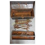 Tool box with large wrenches