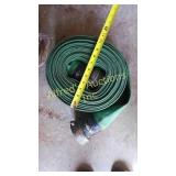 Green flat hose with