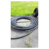 Black plastic water pipe lot. Inch and 1/4 and 2 Black plastic water pipe lot. Inch and 1/4 and 2