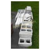 Miscellaneous brick block coping and paver lot. Miscellaneous brick block coping and paver lot.