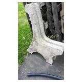 Concrete park bench ends. Concrete park bench ends.