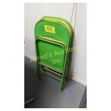 3 metal folding chairs