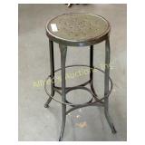 Metal Shop Stool, 28 Inches Tall.