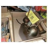 TWO BOXES GREASE GUNS & OIL CANS