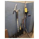 2 DRUM PUMPS & METAL RACK