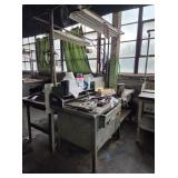 TWO WORKBENCHES WITH LIGHTS