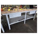WOOD TOP WORKBENCH, W/ DRAWERS