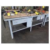 WOOD TOP WORKBENCH, W/ DRAWERS