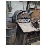 42" CENTRIFUGAL CASTER & METAL TABLE