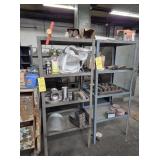 2 METAL SHELVES & CONTENTS