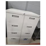 TWO 4 DRAWER STEEL FILING CABINETS