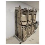 ROLLER RACK OF FOLDING CHAIRS