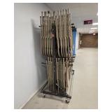 ROLLER RACK OF FOLDING CHAIRS