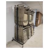 ROLLER RACK OF FOLDING CHAIRS