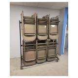ROLLER RACK OF FOLDING CHAIRS
