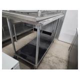 STAINLESS STEEL ROLLER TABLE, 30"x60"x 40"H