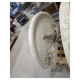 HALF CIRCLE WASH BASIN, PARTIALLY PLUMBED