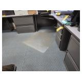 RECEPTION AREA DESKS & FILING CABINETS, CHAIR, MAT