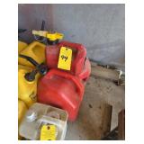 GAS CANS, PARTIALLY FULL