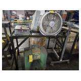 ROLLER RACK & MESH TOP METAL TABLE