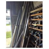 MISC METALS & PVC PIPE IN CORNER