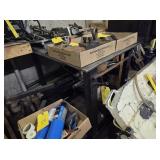 36"x 48"x 1/2" METAL TABLE, WOOD WORKBENCHES