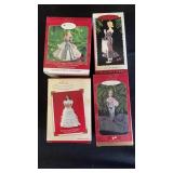 4 Barbie Hallmark Keepsake Ornaments NIB