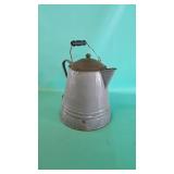 Antique Grey Enamel Percolator