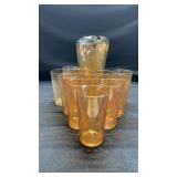 Vtg Jeanette Glass 9" Pitcher