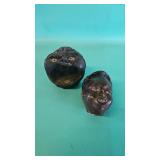 2 Art Deco Pottery Heads